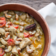 Chik’n, cashew, and mushroom korma. Image via the Reductarian Foundation.